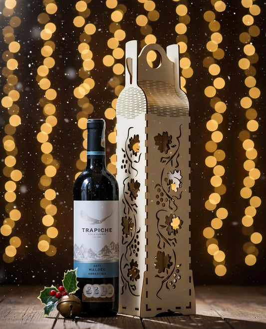 Luxury Wooden Wine Presentation Box — Christmas Wooden Gift | Woodwaley