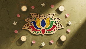 Design for Diwali Rangoli , Unique Rangoli Designs (Reusable, Readymade) Wood Waley