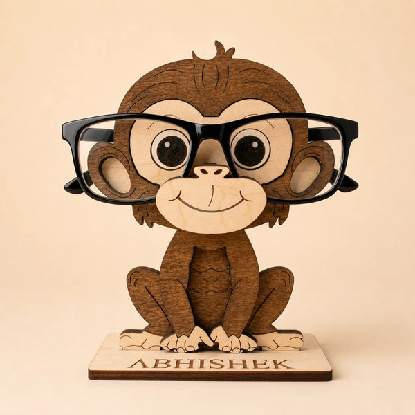 The Spec Keeper — Carved Wooden Eyeglass Stand