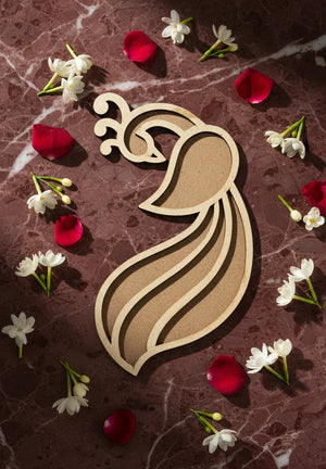 Mayur Art Wooden Rangoli (Reusable DIY Template) pack of 4 - Wood Waley