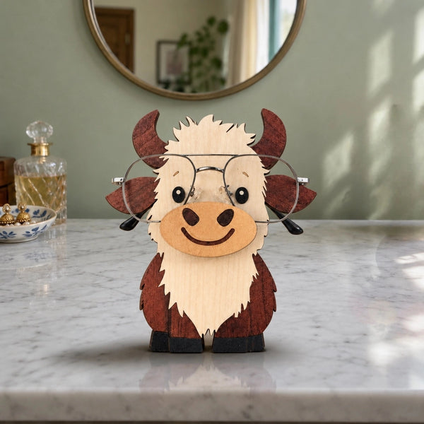 Moogles The Spec Keeper — Carved Wooden Eyeglass Stand