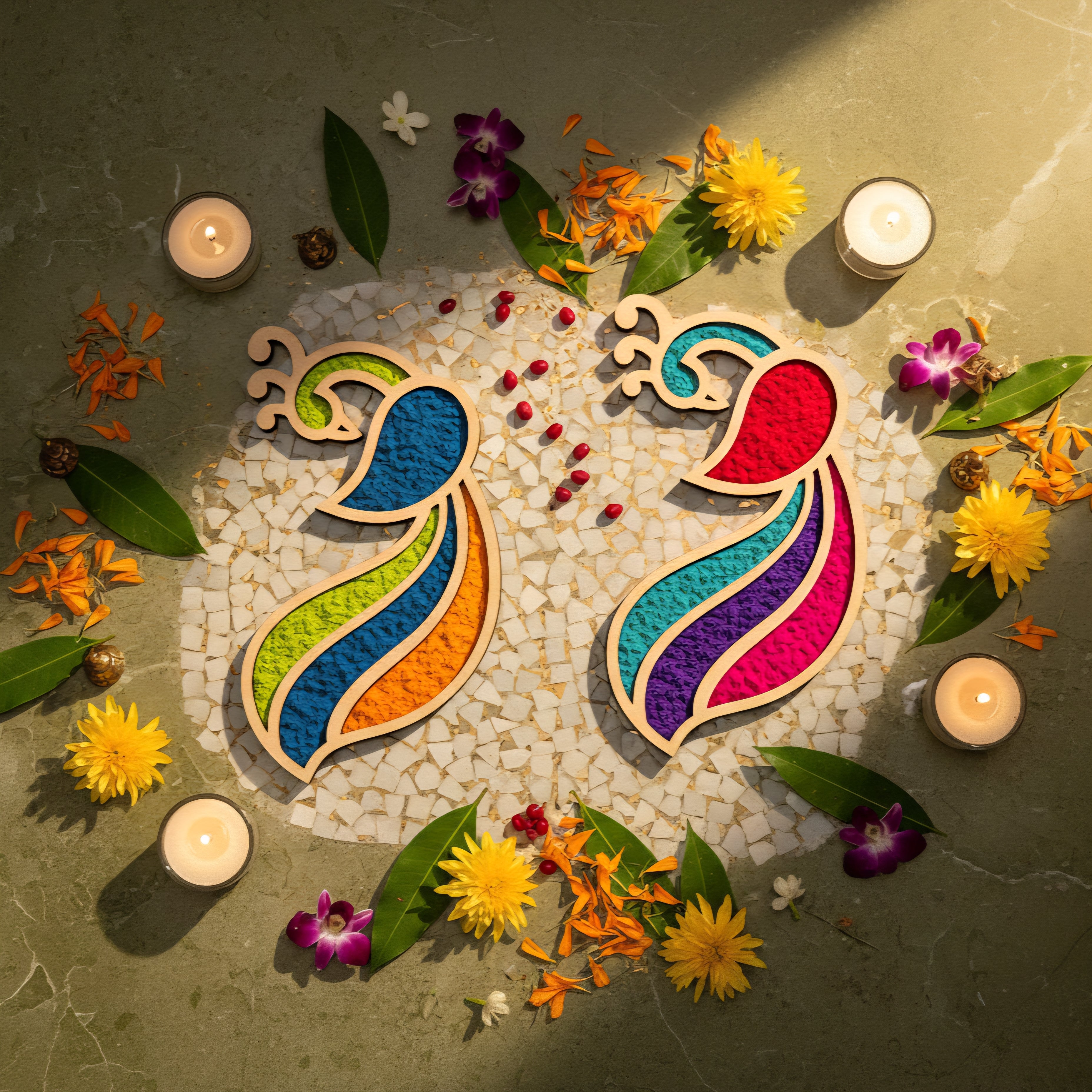 Limited Edition Diwali Combo – Utpal Large with 8-Piece Border Set