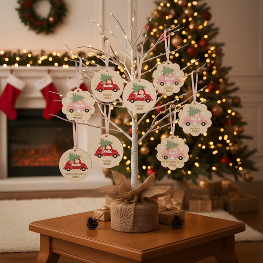 Kinder Christmas Name Ornaments — Personalised Wooden Gift | Christmas Gift | Woodwaley
