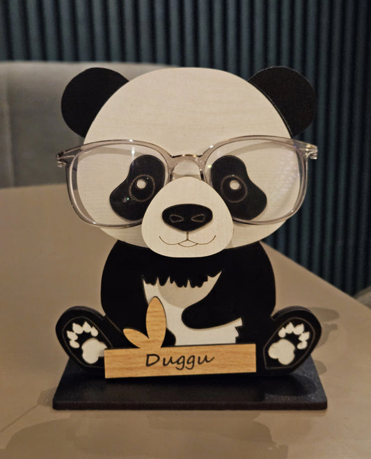 Uncle Panda The Spec Keeper — Carved Wooden Eyeglass Stand