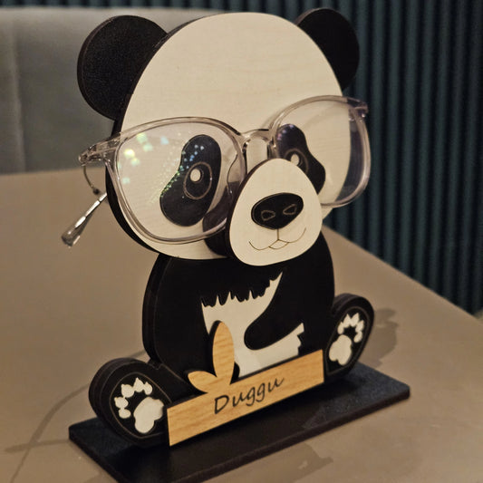Uncle Panda The Spec Keeper — Carved Wooden Eyeglass Stand