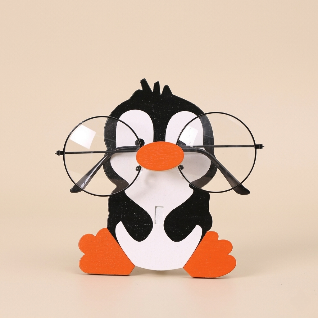 Baby Pingu Specs holder | Hand Carved Wooden Animal Sunglasses & Reading Glasses Display Stand