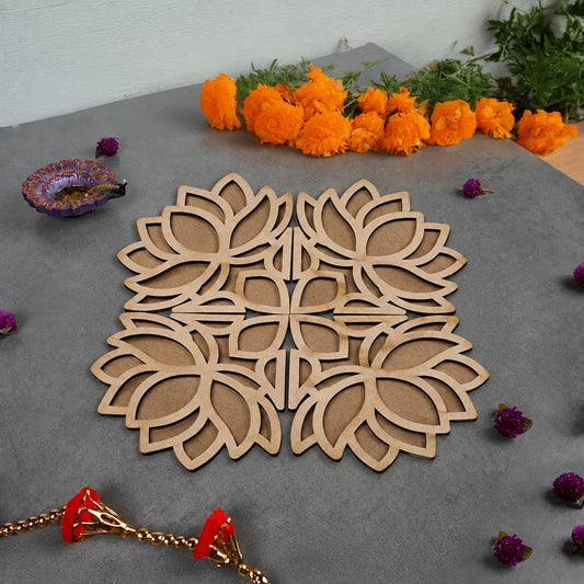 Umber Art Wooden Rangoli (Reusable DIY Template)