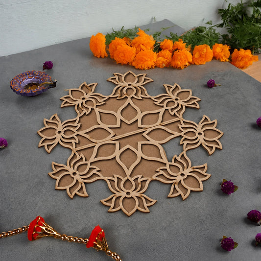Utpal Art Wooden Rangoli (Reusable DIY Template)