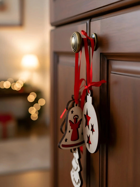 Wooden Christmas Charms Ornaments — Christmas Wooden Gift | Woodwaley