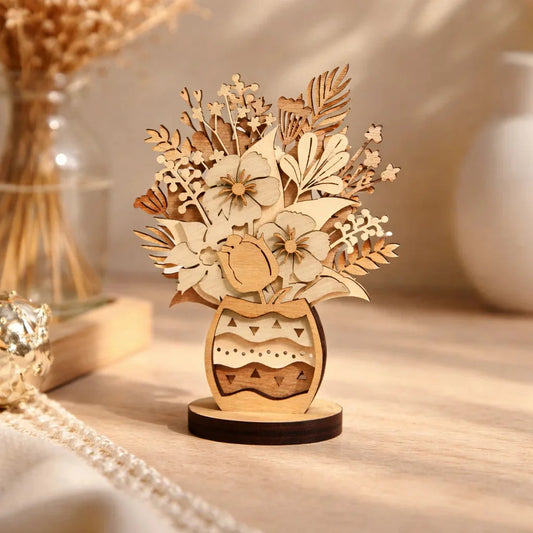 Wooden flower bouquet for any occasion — Couples Wooden Gift | Woodwaley