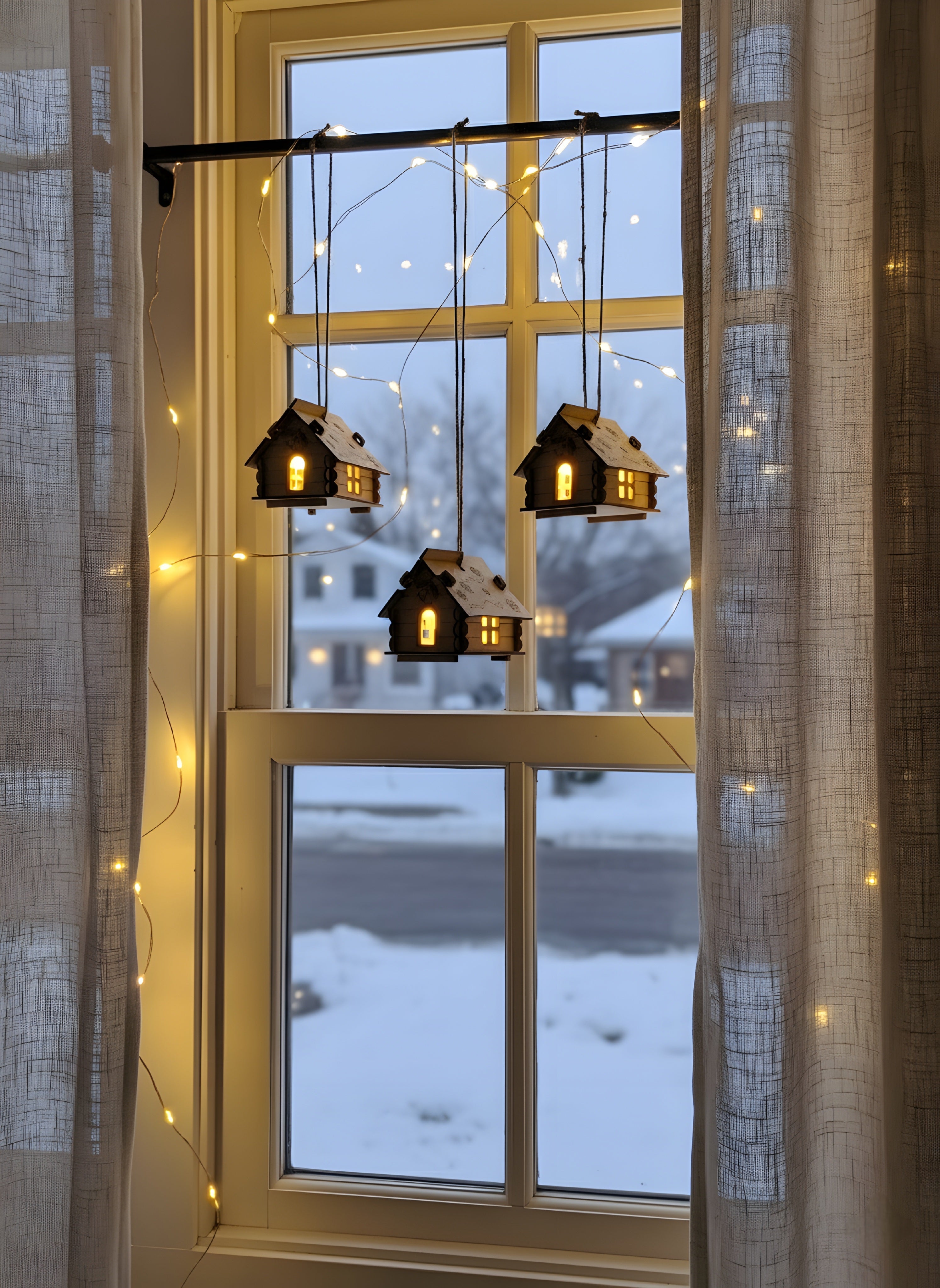 Wooden Christmas Ginger House DIY ornaments