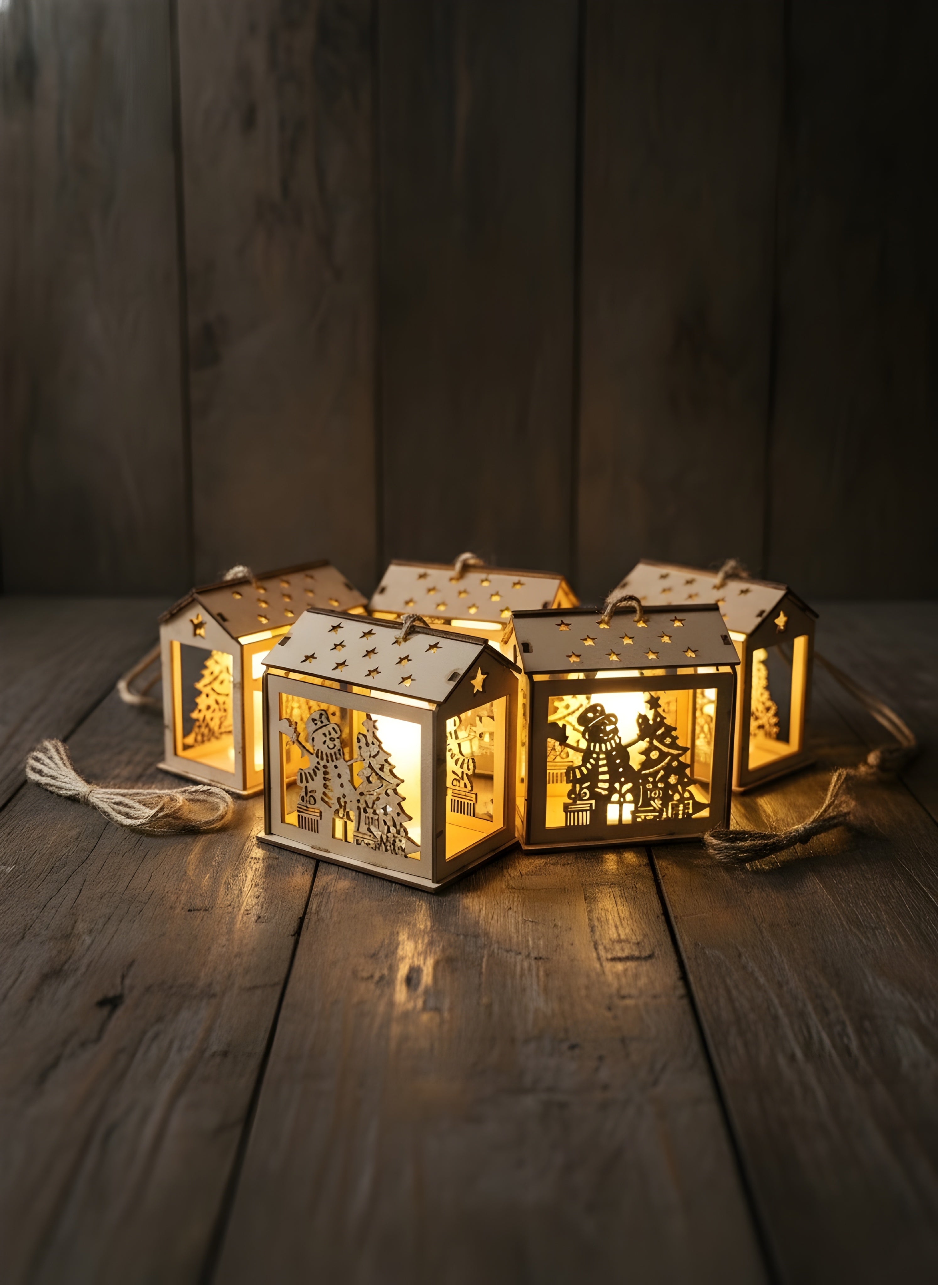 Glowman Gingerbread House With Light Christmas Ornaments