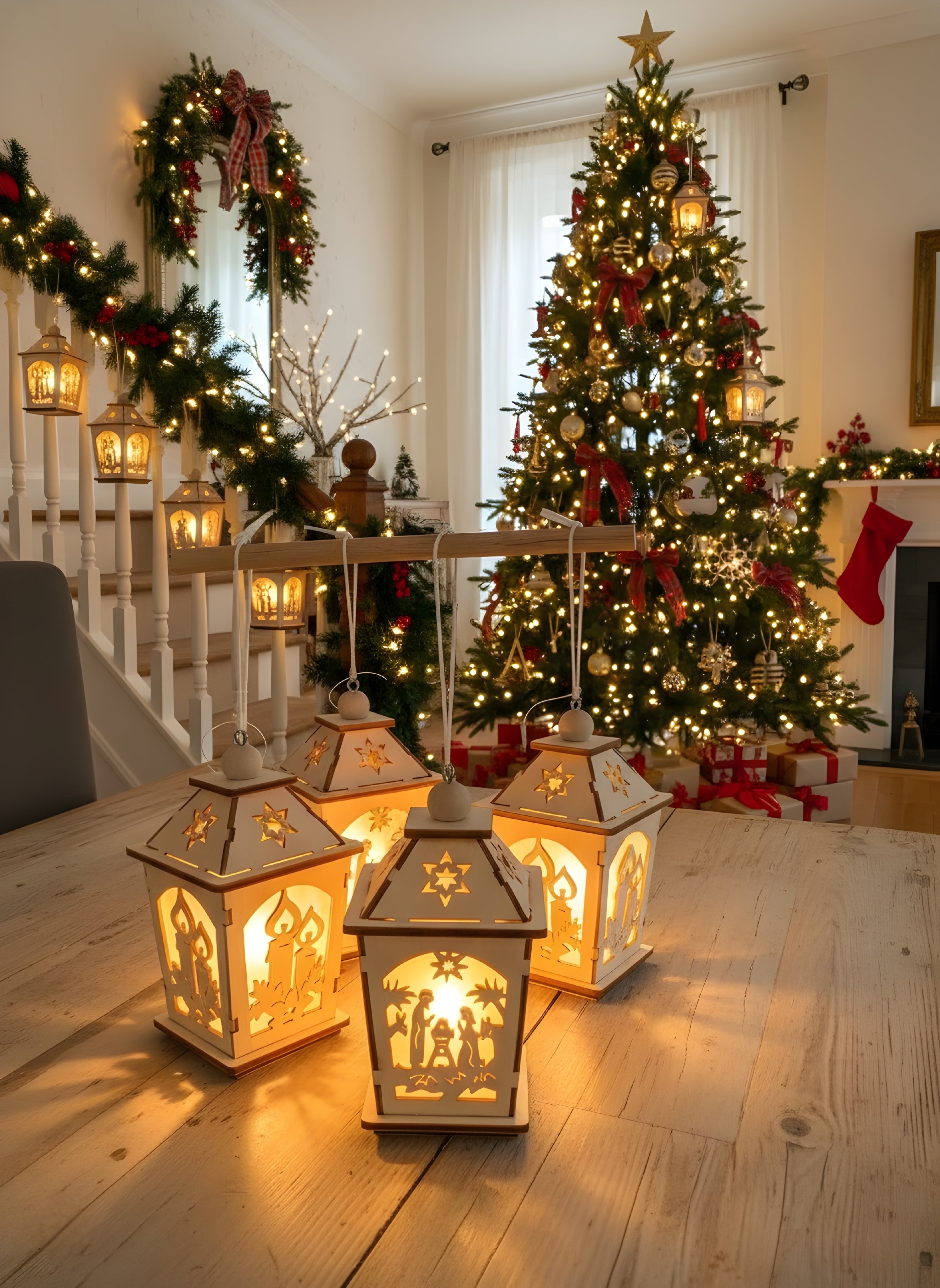 Glow and Gather Christmas Hanging Lamp Ornaments (pack of 2)