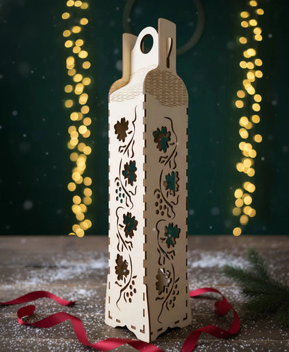Luxury Wooden Wine Presentation Box — Christmas Wooden Gift | Woodwaley