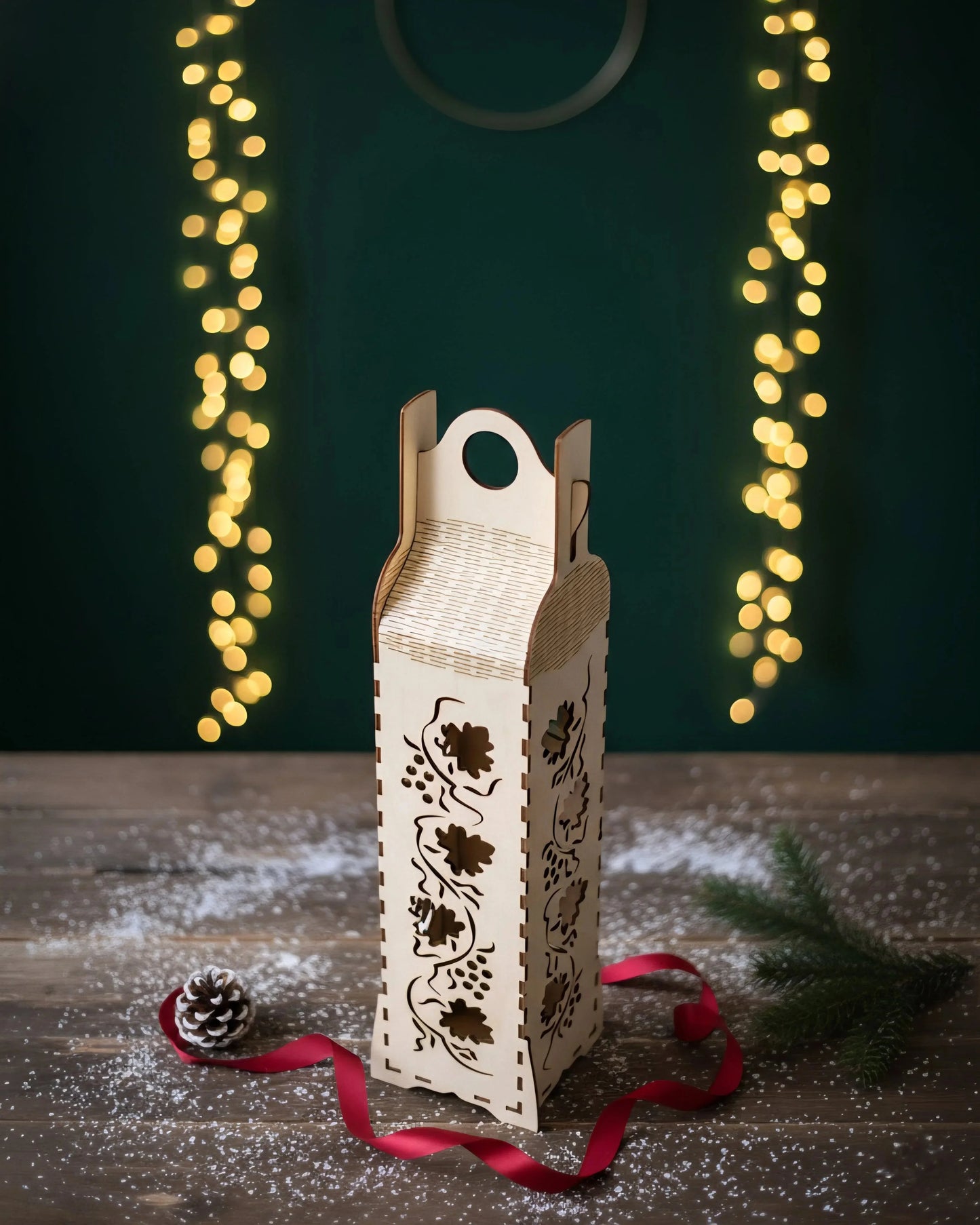 Luxury Wooden Wine Presentation Box — Christmas Wooden Gift | Woodwaley