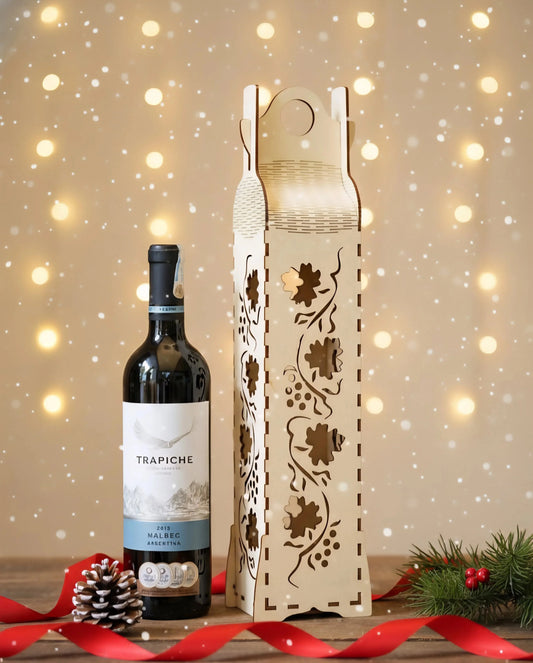 Luxury Wooden Wine Presentation Box — Christmas Wooden Gift | Woodwaley