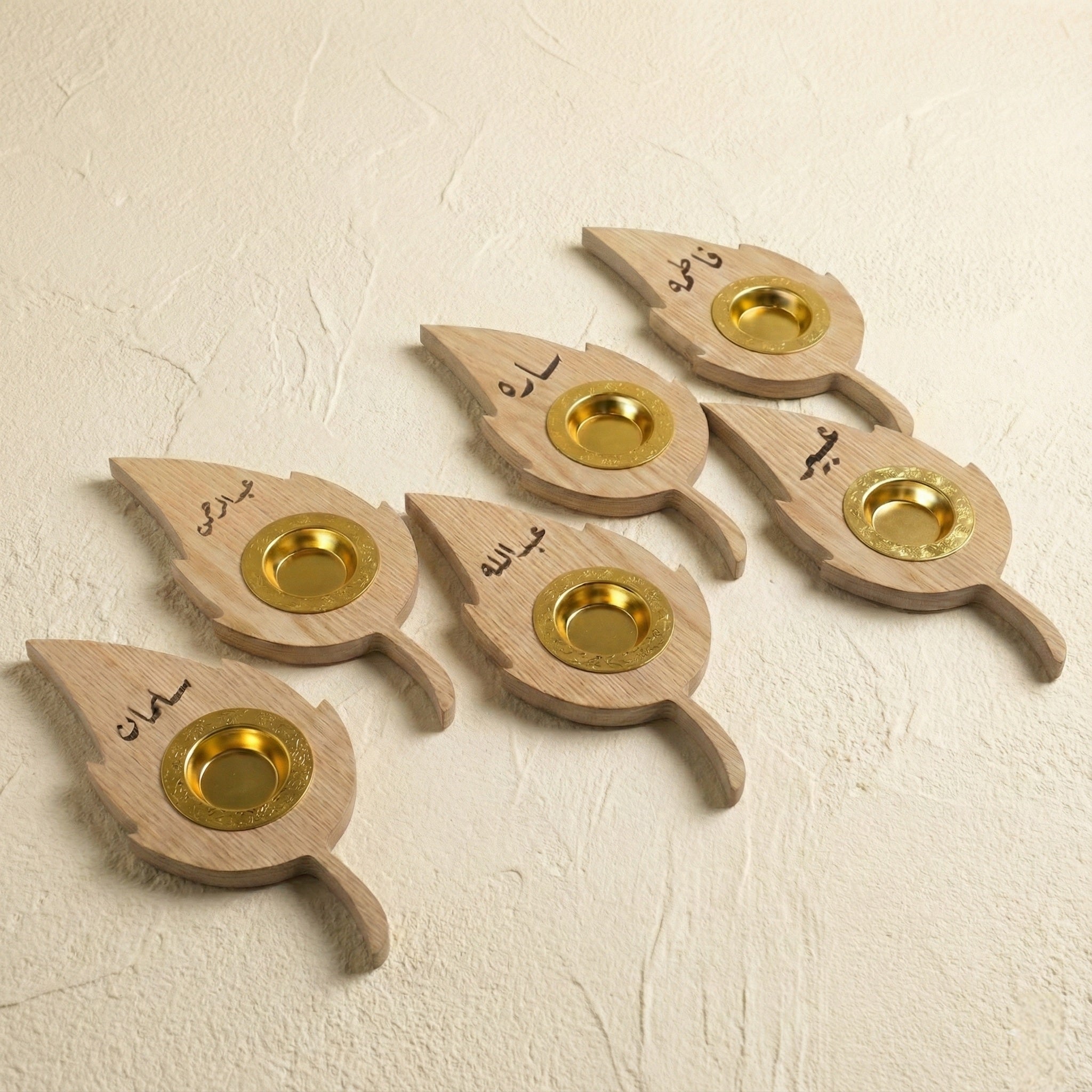 Wooden Incense Burners – Natural Wood (Set of 4)