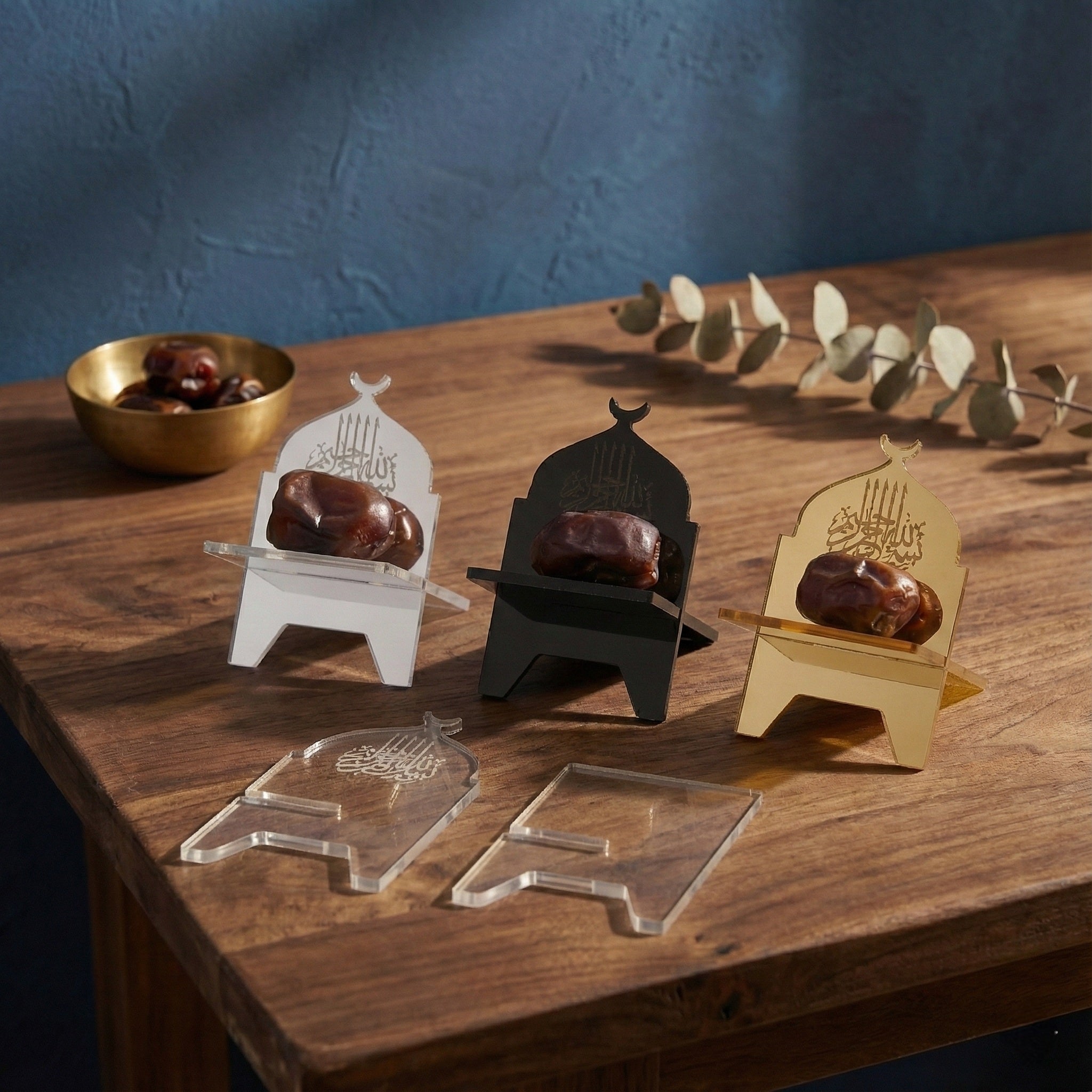 Engraved Date Holder: Ramadan Eid Decoration (Set of 4)