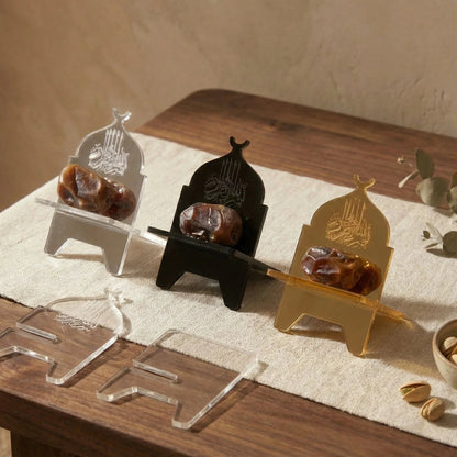 Engraved Date Holder: Ramadan Eid Decoration (Set of 4) — Ramadan Wooden Gift | Woodwaley