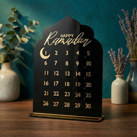 Ramadan Calendar: Acrylic and Magnetic Ramadan Decoration — Ramadan Wooden Gift | Woodwaley