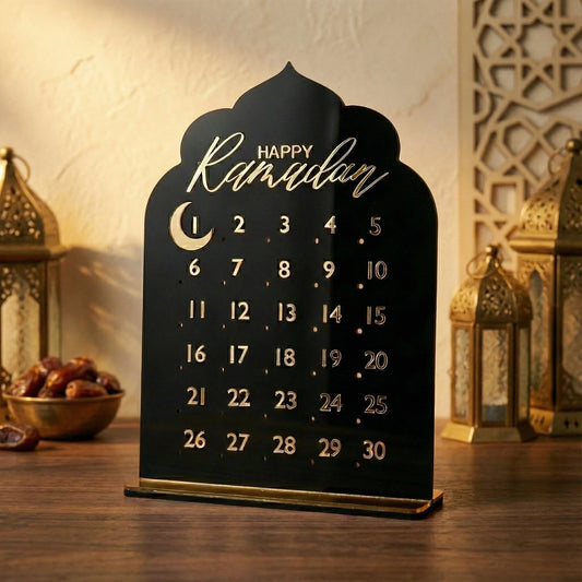 Ramadan Calendar: Acrylic and Magnetic Ramadan Decoration — Ramadan Wooden Gift | Woodwaley