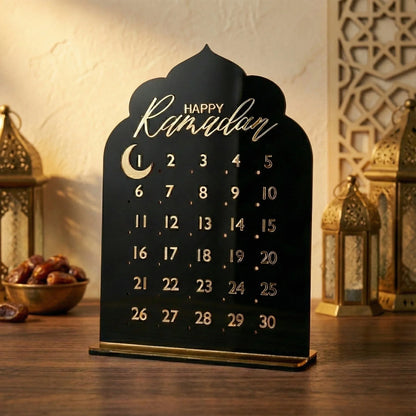 Ramadan Calendar: Acrylic and Magnetic Ramadan Decoration — Ramadan Wooden Gift | Woodwaley