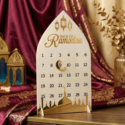 Acrylic Ramadan Calendar Crafts Tabletop Ornament — Ramadan Wooden Gift | Woodwaley
