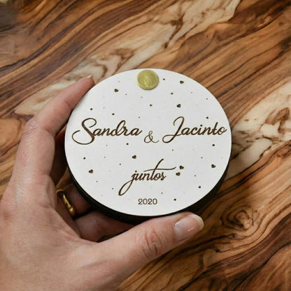 Personalized Valentine's Day Box — Couples Wooden Gift | Woodwaley