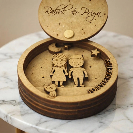 Personalized Valentine's Day Box — Couples Wooden Gift | Woodwaley