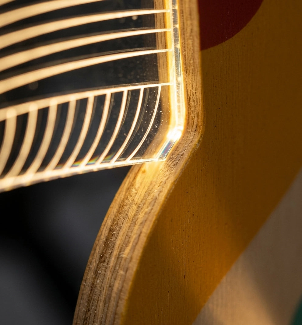 Toucan Wooden Table Lamp beak LED closeup