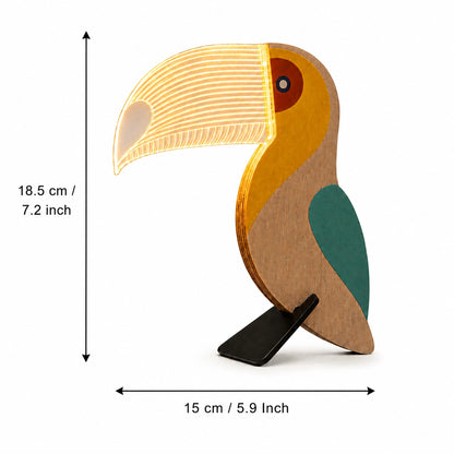 Beak It Till You Make It — Toucan Wooden Table Lamp
