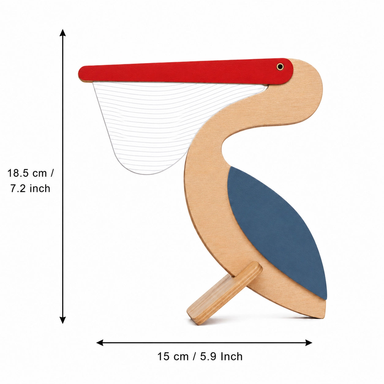 Catch of the Day — Pelican Wooden Table Lamp