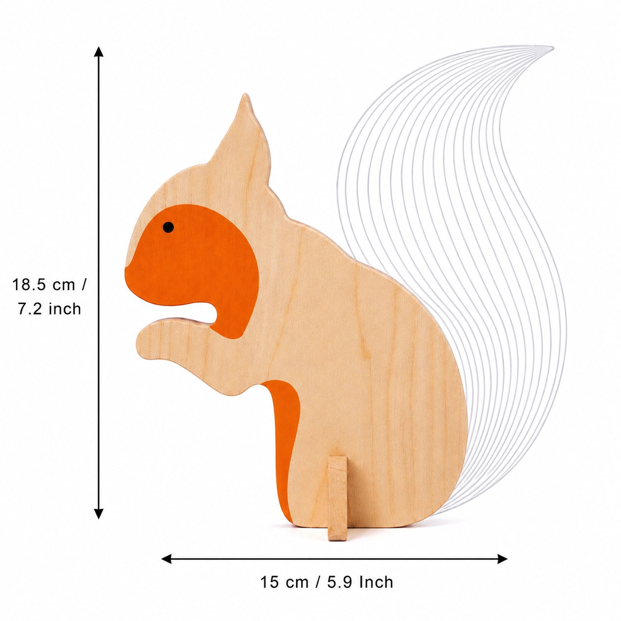Soft Life Squirrel Wooden Table Lamp