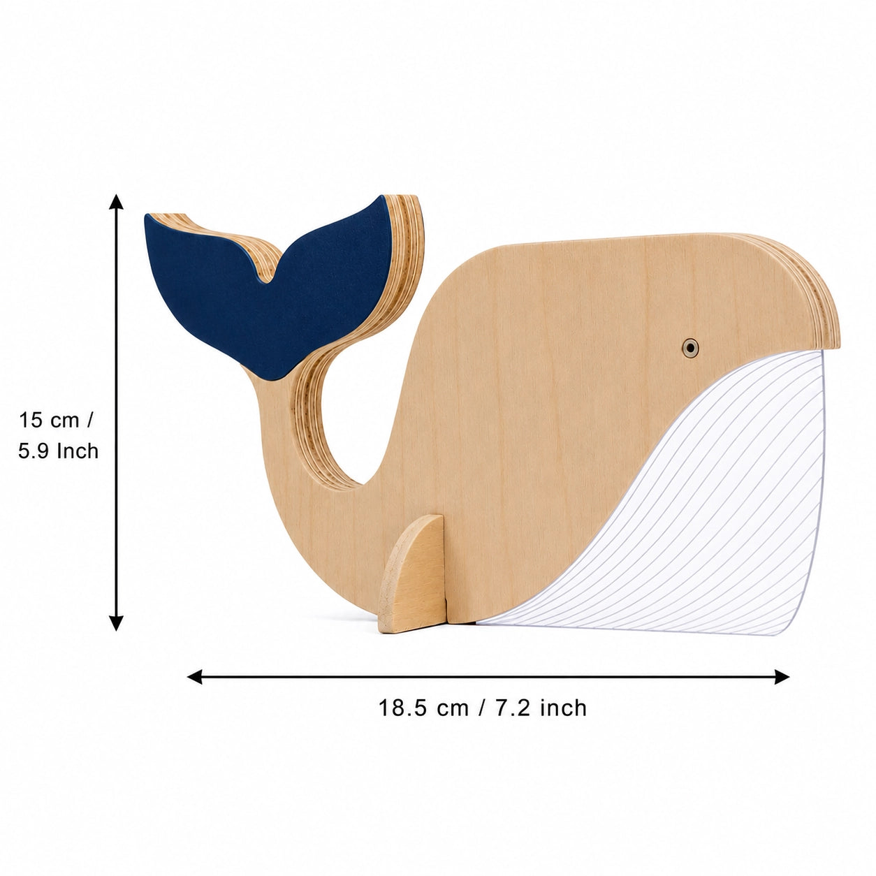 Whale Hello There — Wooden Table Lamp