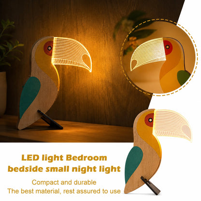 Beak It Till You Make It — Toucan Wooden Table Lamp