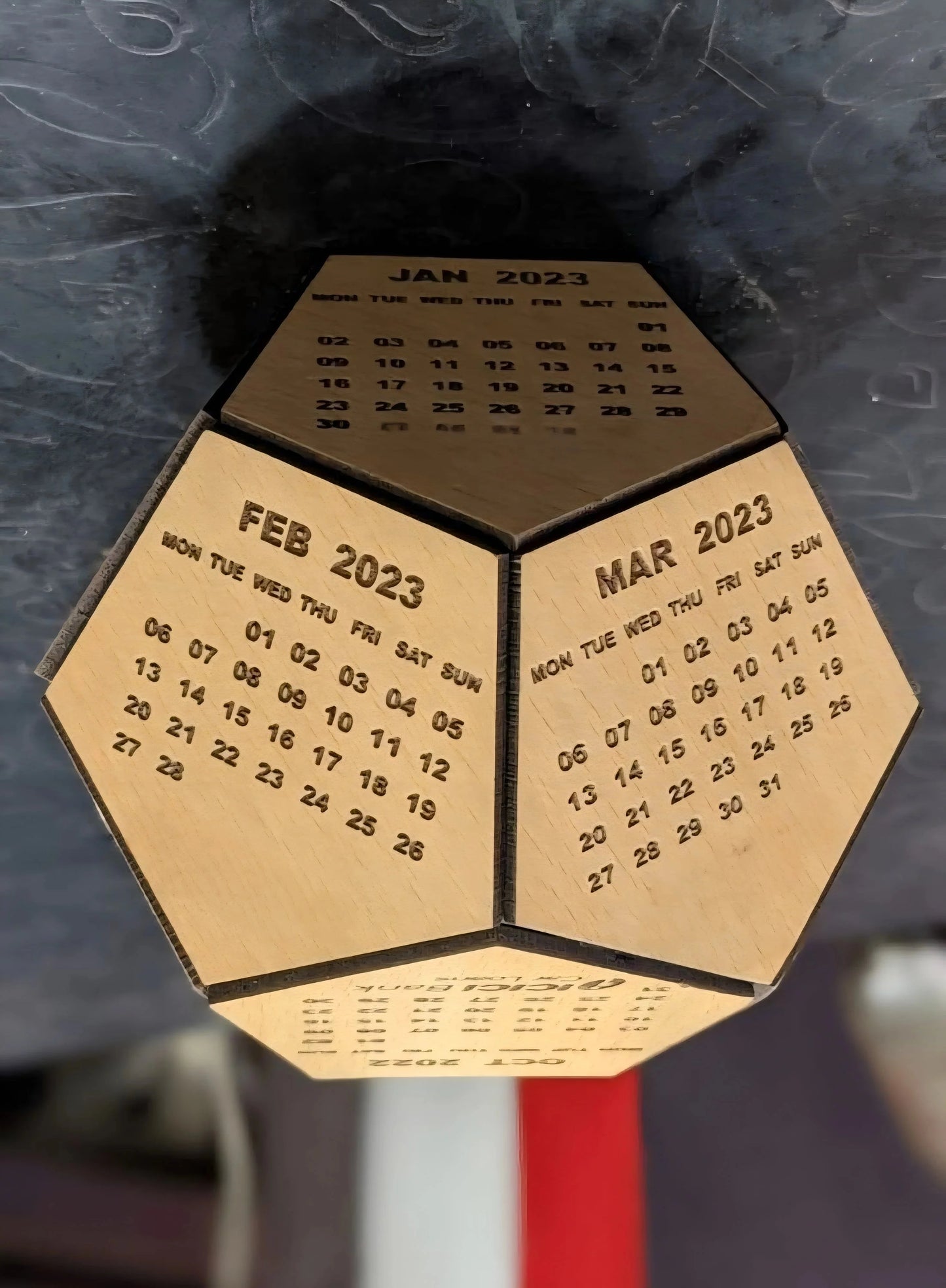 Wooden Desk Calendar 2026,Desktop Accessories, Aesthetic Desk Decor,New Year Gift — New Year Wooden Gift | Woodwaley