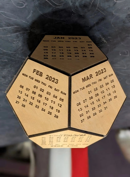 Wooden Desk Calendar 2026,Desktop Accessories, Aesthetic Desk Decor,New Year Gift — New Year Wooden Gift | Woodwaley