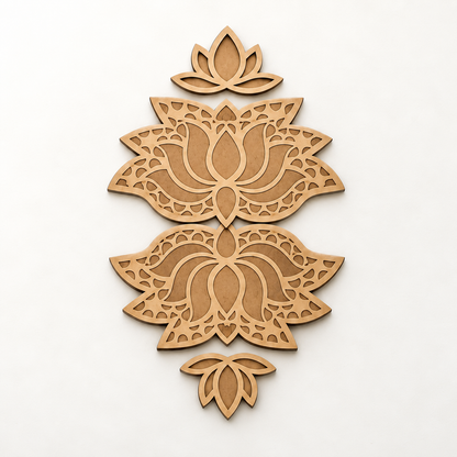Lotus Rangavalli Diwali Combo (2 Lotus Rangoli, 2 Kamal Borders, 5 Colours pack)