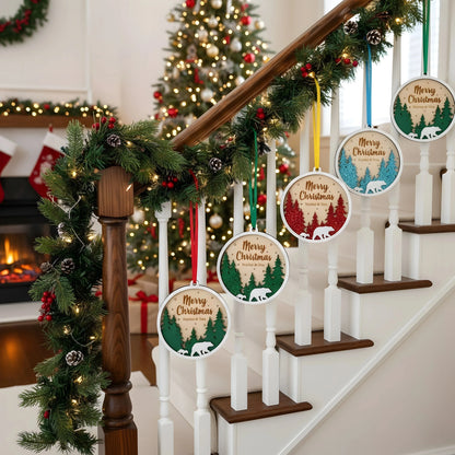 Wooden Christmas Wreath Signs Ornaments — Christmas Wooden Gift | Woodwaley