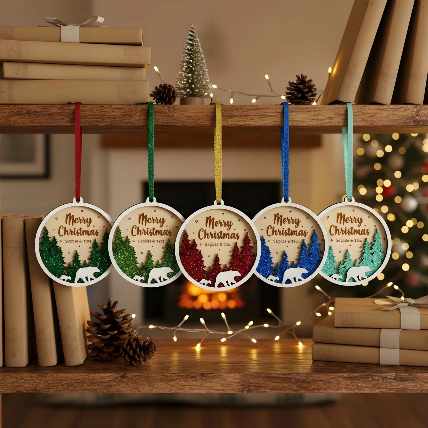 Wooden Christmas Wreath Signs Ornaments — Christmas Wooden Gift | Woodwaley