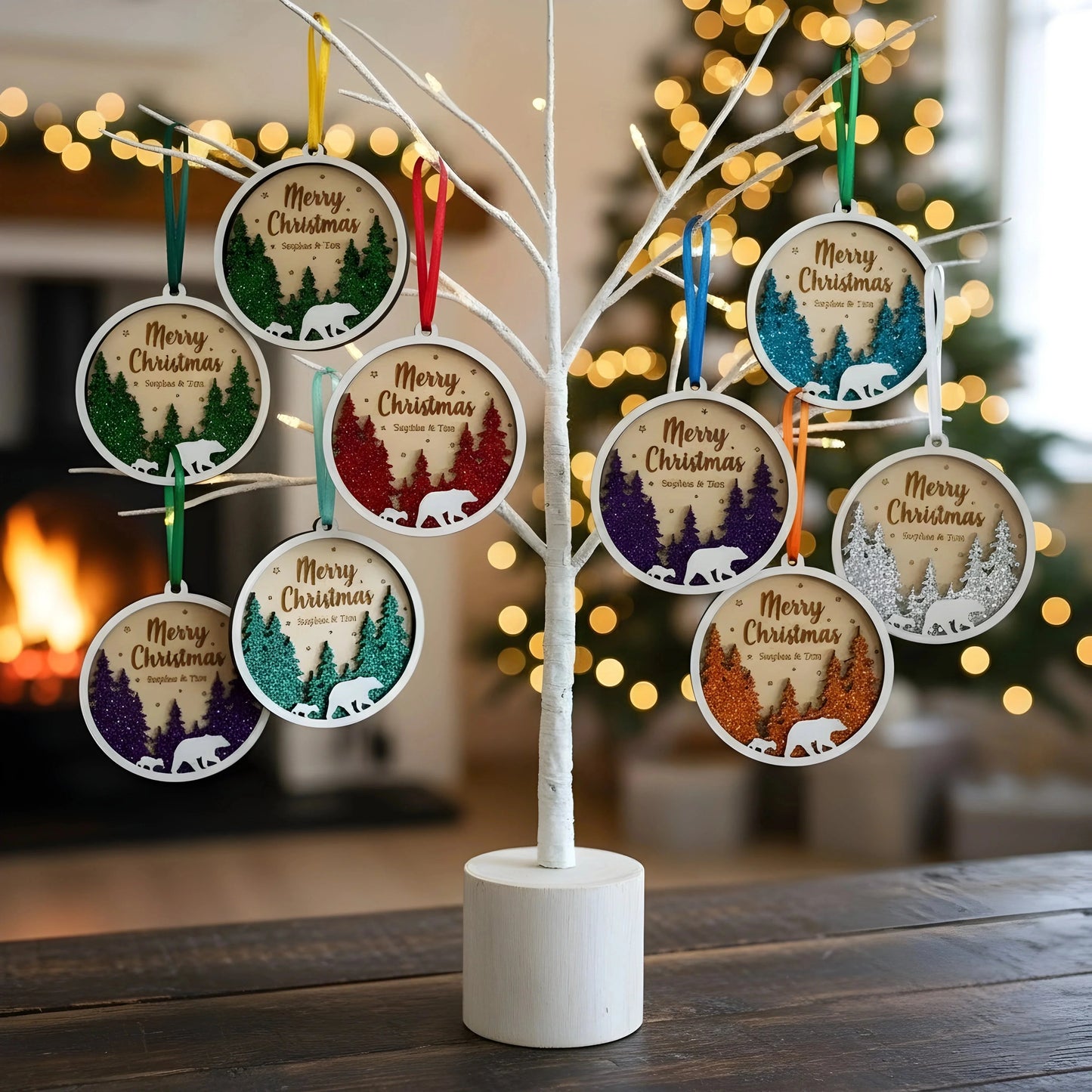 Wooden Christmas Wreath Signs Ornaments — Christmas Wooden Gift | Woodwaley