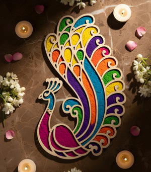Design for Diwali Rangoli (Reusable, Readymade) Wood Waley