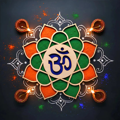 Design for Diwali Rangoli , Unique Rangoli Designs (Reusable, Readymade) Wood Waley
