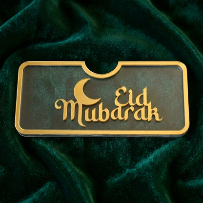 Golden Acrylic Premium Eidi Envelope — Ramadan Wooden Gift | Woodwaley