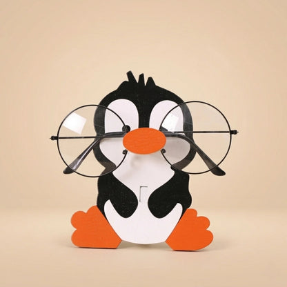 Baby Pingu The Spec Keeper — Carved Wooden Eyeglass Stand for Desk, Gifting — Handcrafted Wooden Gift | Woodwaley