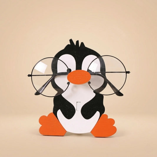 Baby Pingu The Spec Keeper — Carved Wooden Eyeglass Stand for Desk, Gifting — Handcrafted Wooden Gift | Woodwaley