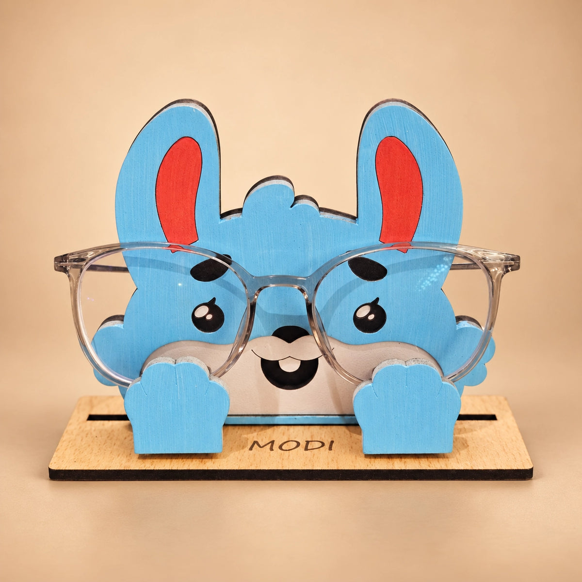 Bunny The Spec Keeper — Carved Wooden Eyeglass Stand