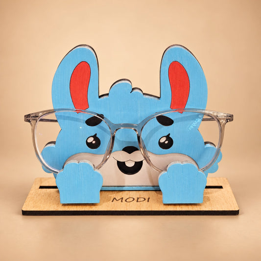 Bunny The Spec Keeper — Carved Wooden Eyeglass Stand