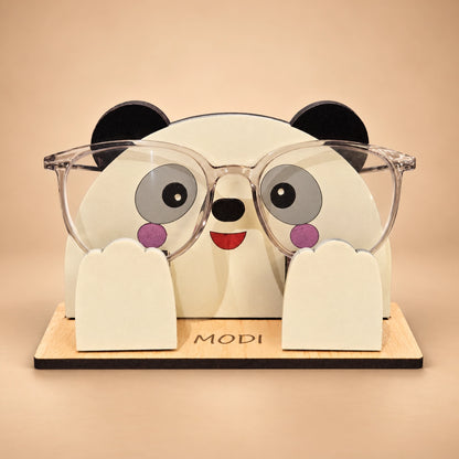 PikaBoo The Spec Keeper — Carved Wooden Eyeglass Stand for Desk, Gifting