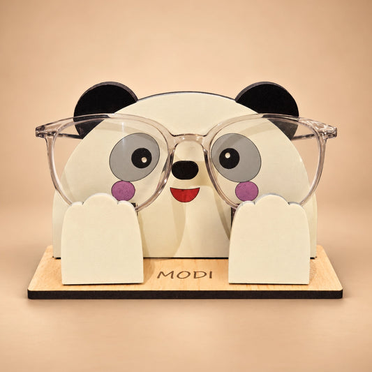 PikaBoo The Spec Keeper — Carved Wooden Eyeglass Stand for Desk, Gifting